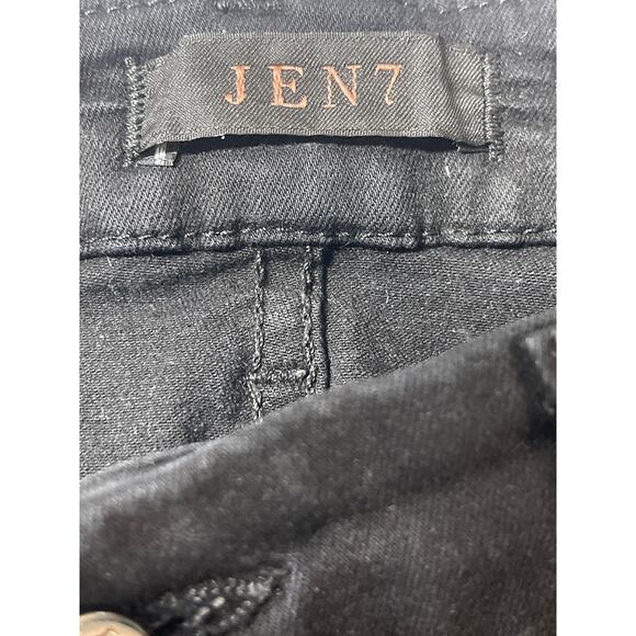 Jen7 7 For All Mankind Black High Waisted Slim Skinny Y2k Denim Jeans Size 10 - Picture 4 of 6